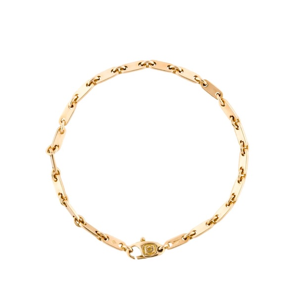 Vintage fidelity cartier 18k gold long chain link bracelet - Picture 2 of 10